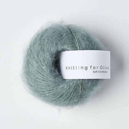KNITTING FOR OLIVE – SOFT SILK MOHAIR // Støvet Aqua / Dusty Aqua