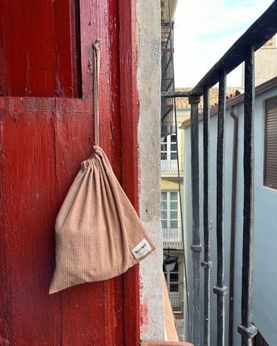Knitter's String Bag #PRALINE SEERSUCKER // Projektbeutel